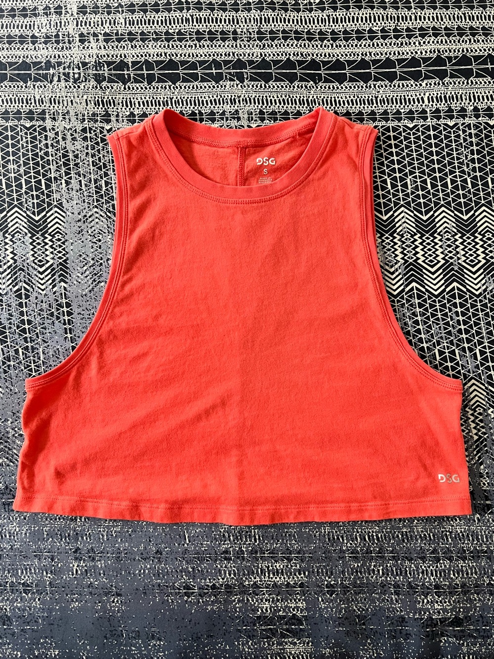 DSG Coral Crop Tank Top Sz Small